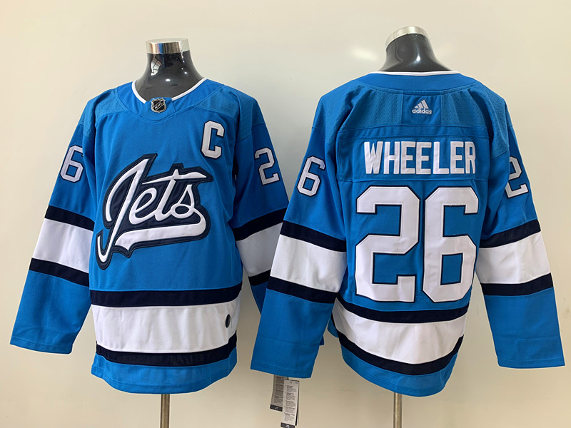 Men's Winnipeg Jets #26 Blake Wheeler adidas Blue Alternate Jersey Men's Winnipeg Jets #26 Blake Wheeler adidas Blue Alternate Jersey